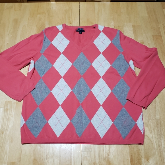 TOMMY HILFIGER Argyle Golf Sweater XXL